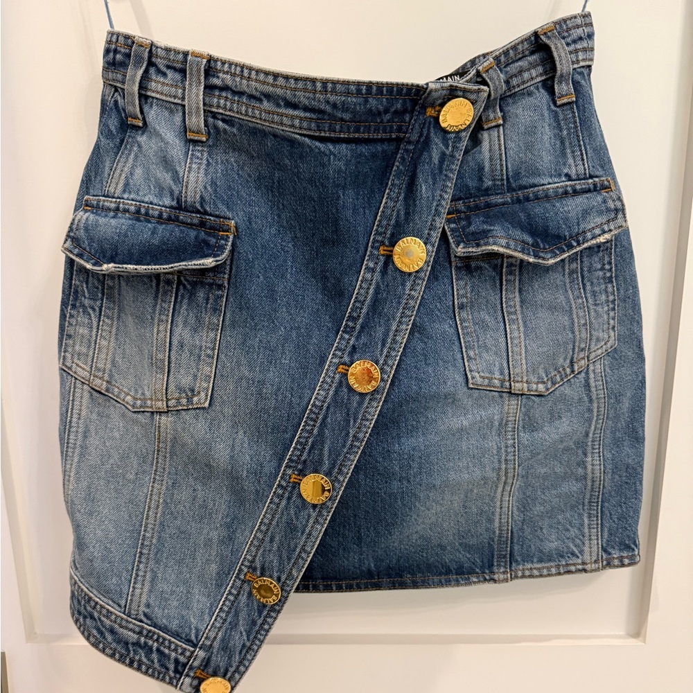 Balmain jeans skirt